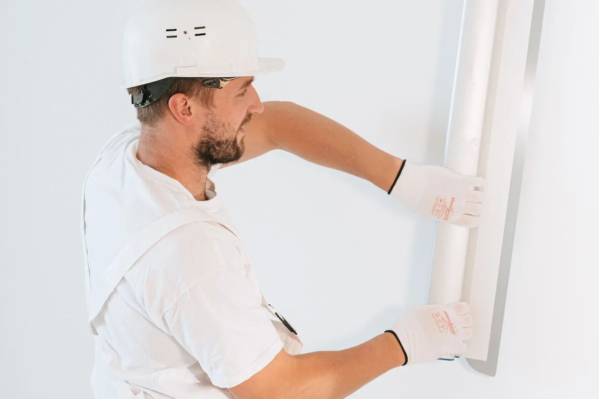 Drywall installation during the renovation of an older Montreal interior