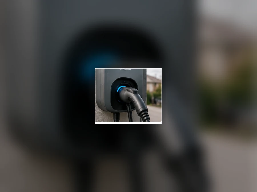 Borne de recharge de niveau 2 installée dans une résidence du Grand Montréal
